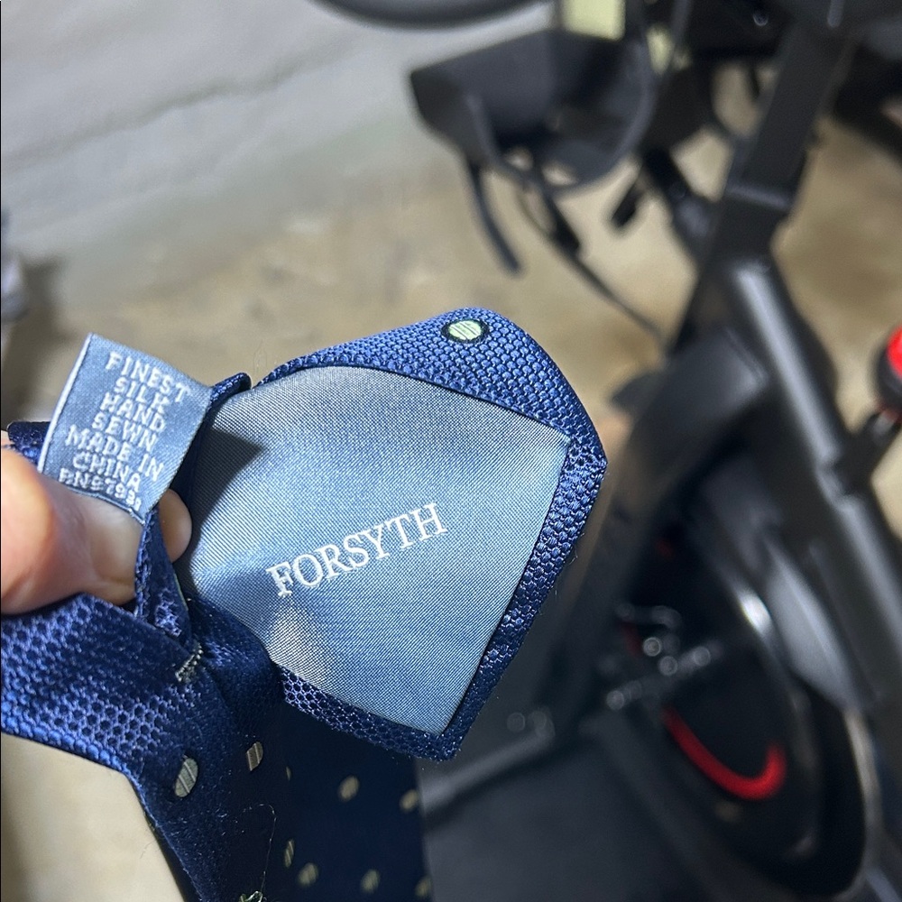 Forsyth Navy Polka Dot Tie